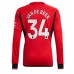 Tanie Strój piłkarski Manchester United Donny van de Beek #34 Koszulka Podstawowej 2023-24 Długie Rękawy